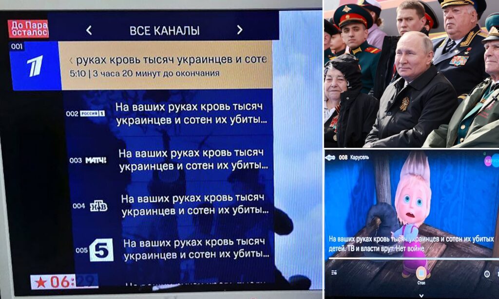 Russisches fernsehen gehackt 
