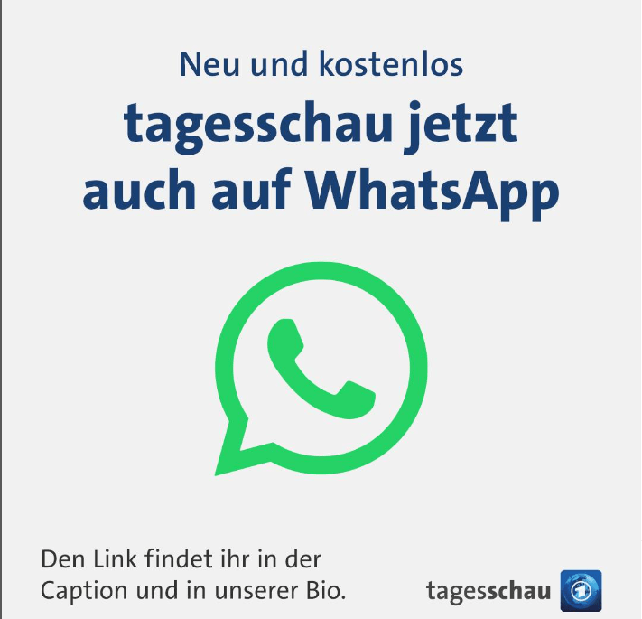 Immer informiert Die Tagesschau per WhatsApp-Nachrichten abonnieren