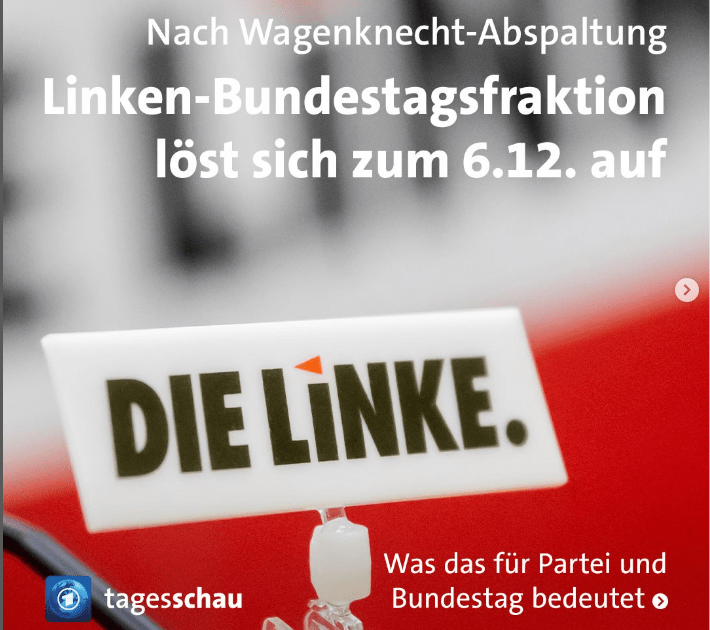 Politische Wende Die Auflösung der Linksfraktion im Bundestag