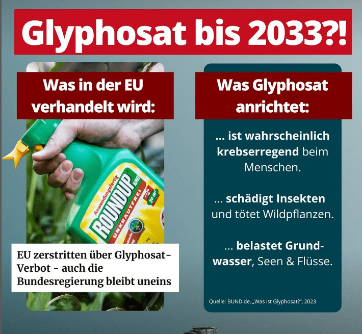 EU erweitert Glyphosat Zulassung ohne externe Zustimmung