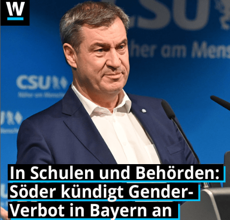 Söder steht zur geplanten Gender Verbotsregelung