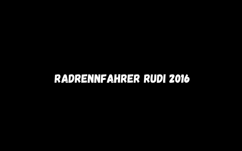 Radrennfahrer Rudi 2016